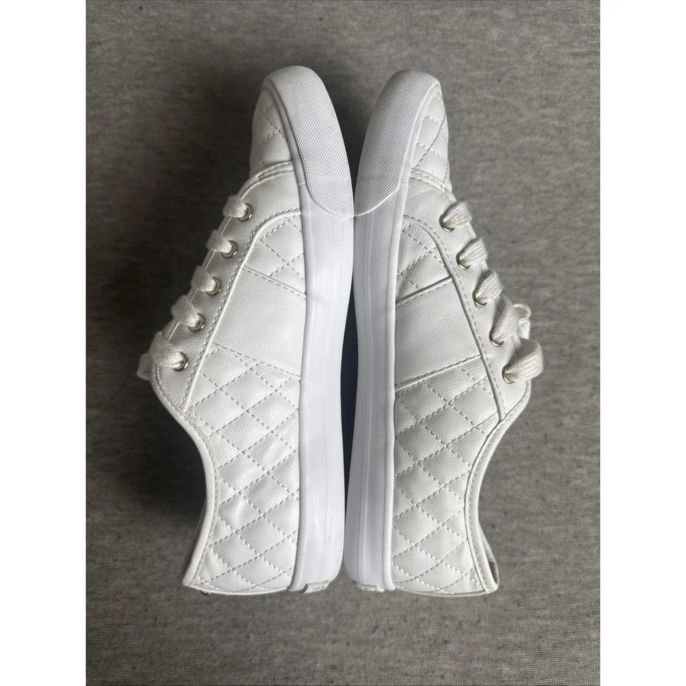 G By Guess GGoadie2-M Womens White Quilted Designer Sneakers Size 8.5M - Picture 9 of 11